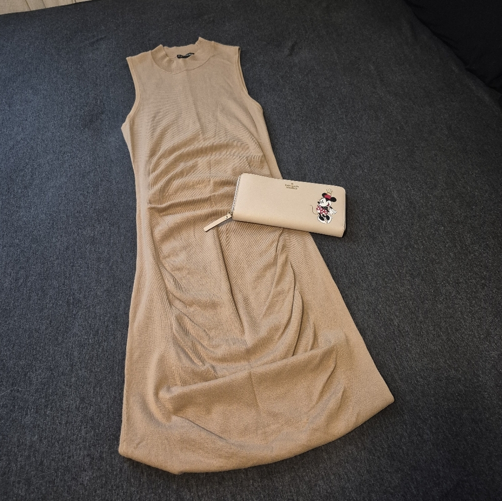 Express Sleeveless Tan Dress